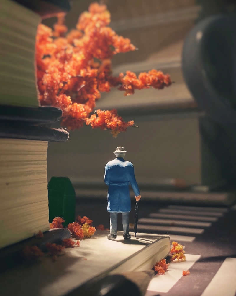 Tiny Adventures: 35 Miniature Scenes by Derrick Lin That Turn Everyday Objects Into Magical Stories 41 I have been on the road catching up with long time friends and mentors - Miniature Photography by Derrick Lin