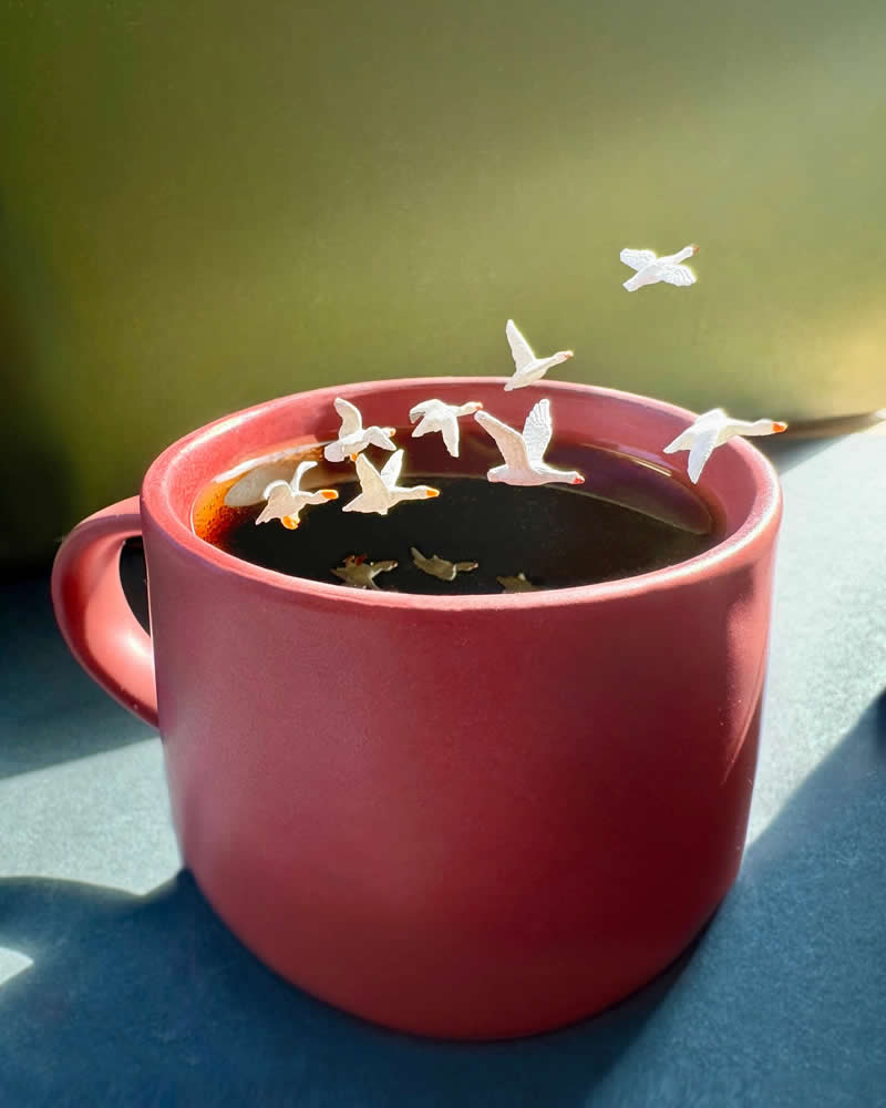 Tiny Adventures: 35 Miniature Scenes by Derrick Lin That Turn Everyday Objects Into Magical Stories 42 We sense the wind of change and feel the time to depart for new experience - Miniature Photography by Derrick Lin