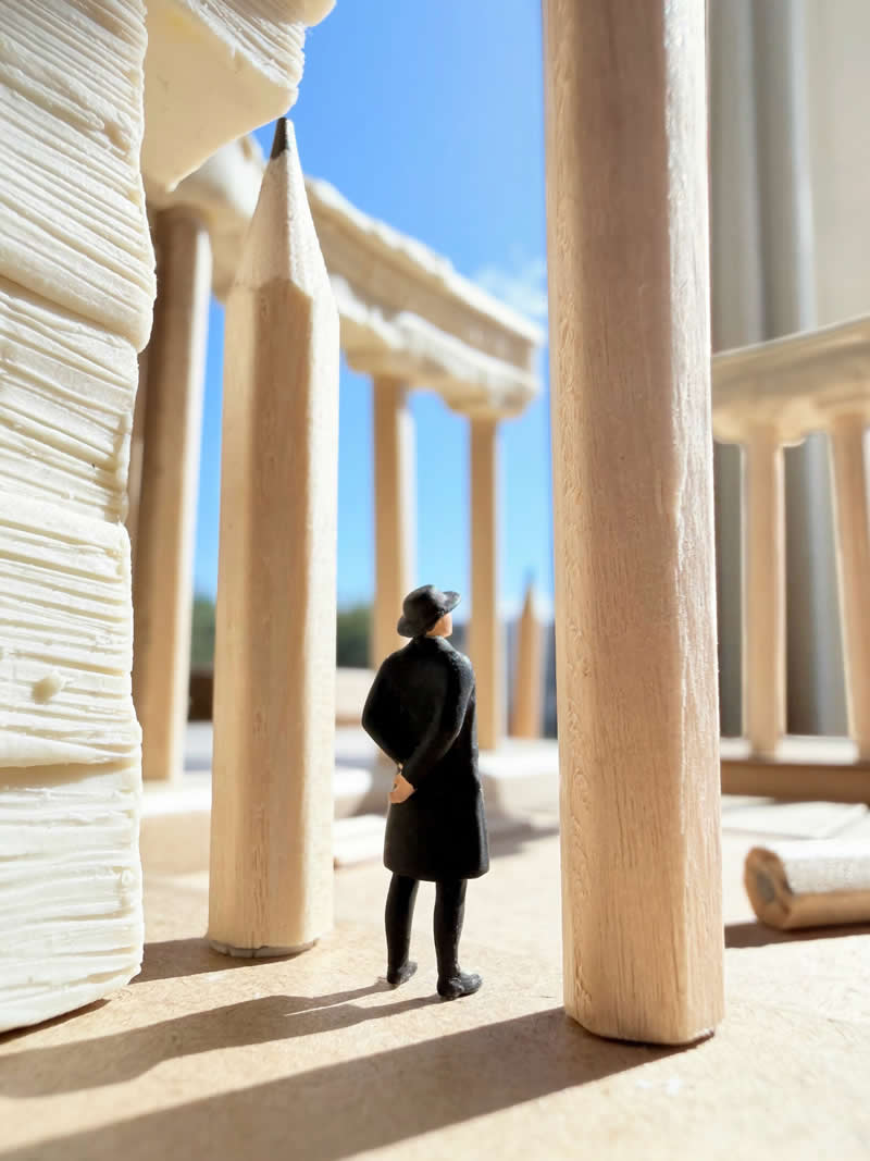 Tiny Adventures: 35 Miniature Scenes by Derrick Lin That Turn Everyday Objects Into Magical Stories 49 We occasionally visit the ruins of our emotions and reexamine moments in our past - Miniature Photography by Derrick Lin