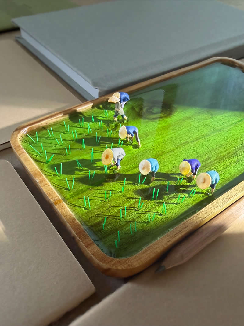 Tiny Adventures: 35 Miniature Scenes by Derrick Lin That Turn Everyday Objects Into Magical Stories 50 We painstakingly plant hope and unwavering belief in our dream - Miniature Photography by Derrick Lin