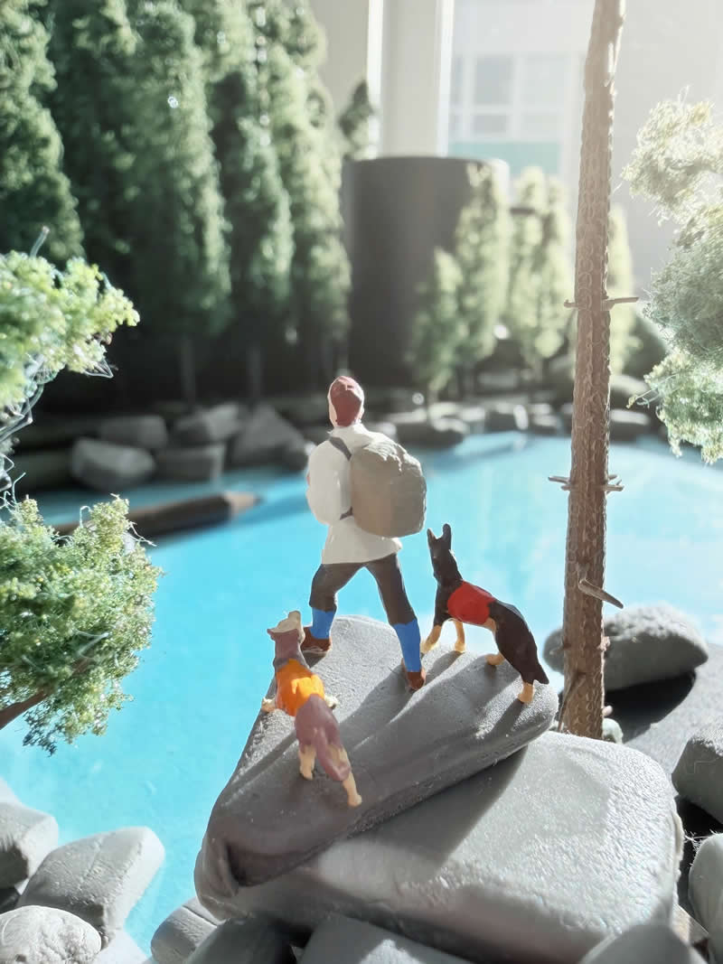 Tiny Adventures: 35 Miniature Scenes by Derrick Lin That Turn Everyday Objects Into Magical Stories 52 The world feels kinder when we explore with trusted loyal companions by our side - Miniature Photography by Derrick Lin