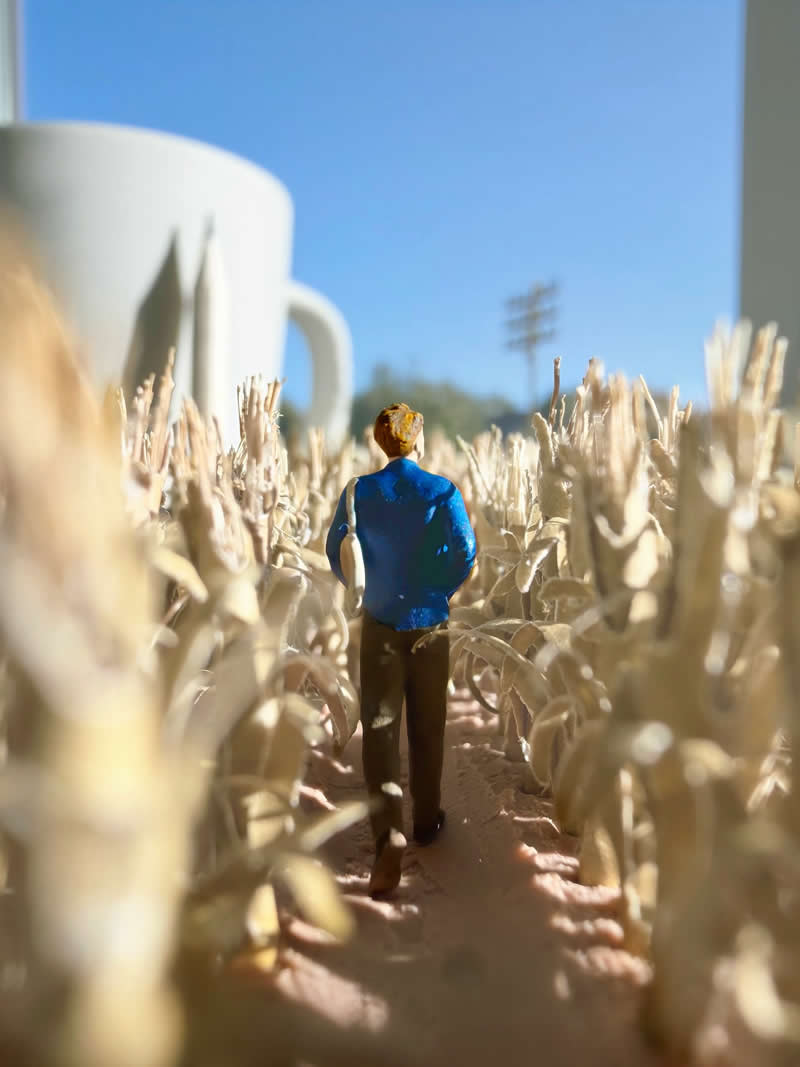 Tiny Adventures: 35 Miniature Scenes by Derrick Lin That Turn Everyday Objects Into Magical Stories 63 We wish life comes with directions for our every turn and intersection in this vast metaphorical maze - Miniature Photography by Derrick Lin
