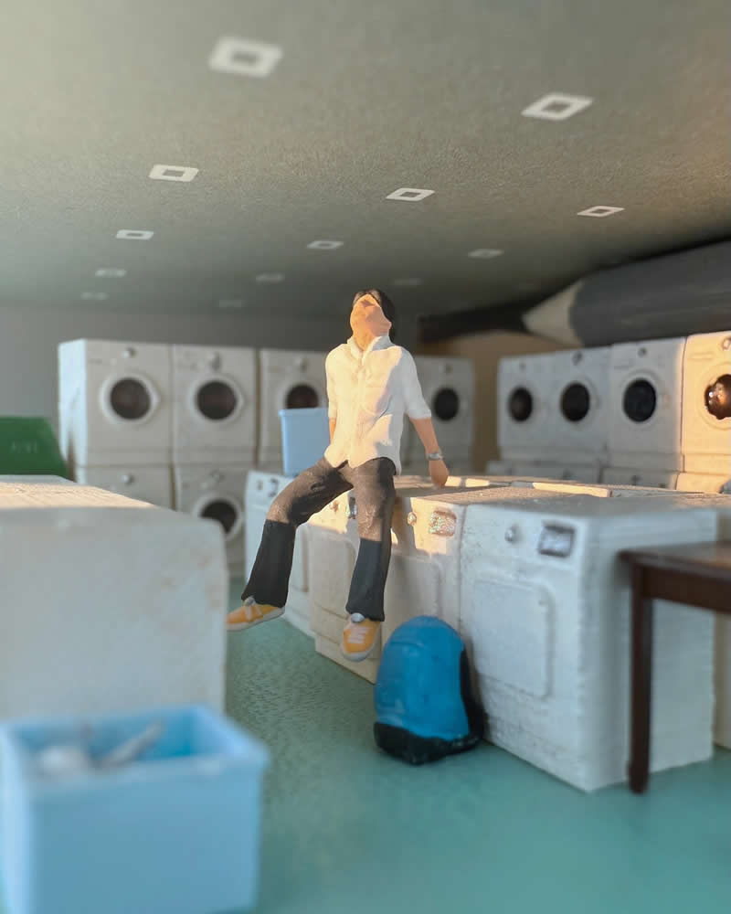 Tiny Adventures: 35 Miniature Scenes by Derrick Lin That Turn Everyday Objects Into Magical Stories 66 We wish we are not constantly drowning in the mundane chores - Miniature Photography by Derrick Lin