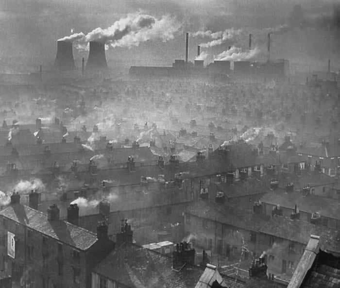 Leicester, England, 1950s. When coal was very much the number one energy source