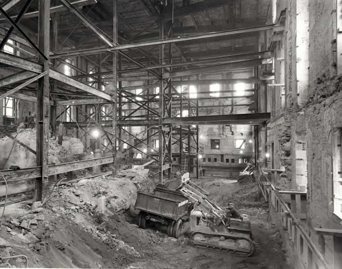 The White House was completely gutted and rebuilt between 1948-1952.