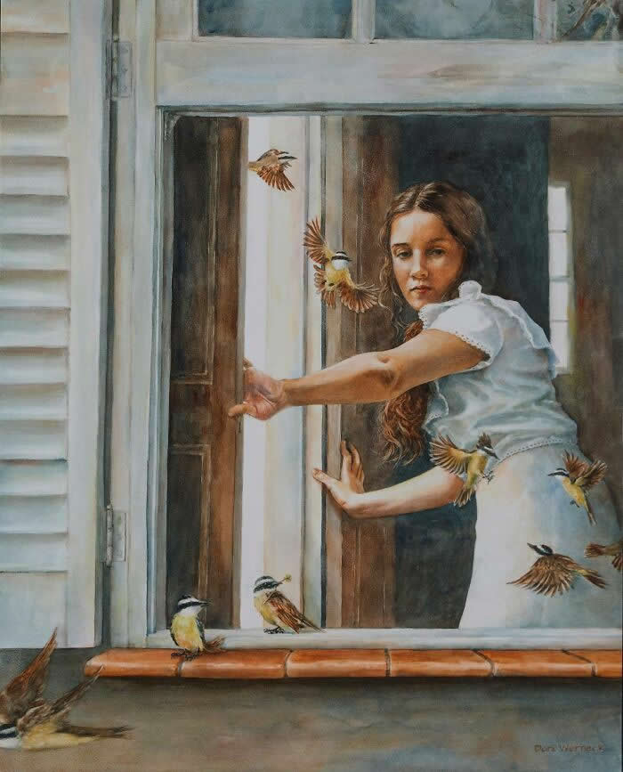 Watercolor Paintings by Daniela Werneck That Capture Light, Emotion, and Feminine Elegance