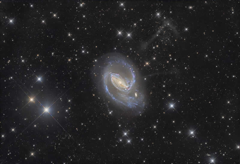 Deep Sky: NGC 1097 - A Barred Spiral with Jets by Paul Montague - Central West Astronomical Society David Malin Awards