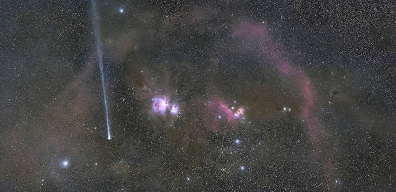 Wide-Field: Comet C/2025 R3 PanSTARRS in Orion by Kelvin Hennessy - Central West Astronomical Society David Malin Awards
