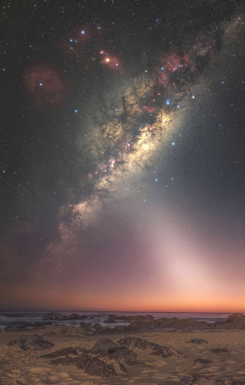 Nightscapes (International): Milky Way and Zodiacal Light by Lucy Yunxi Hu - Central West Astronomical Society David Malin Awards