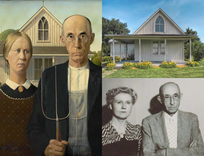 American Gothic by Grant Wood (1930) - Famous Paintings and Their Real-Life Locations
