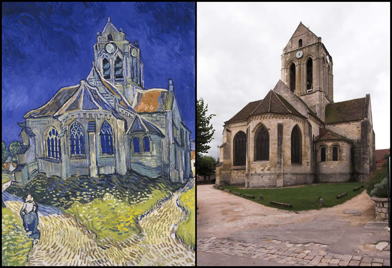 The Church at Auvers by Vincent van Gogh (1890) - Famous Paintings and Their Real-Life Locations