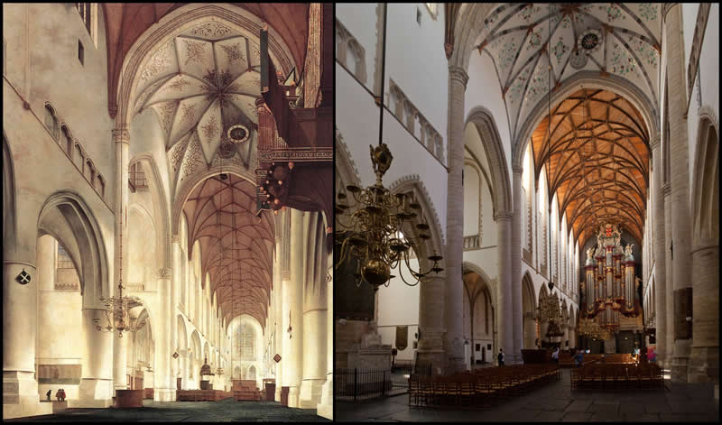 Interior of the Church of St Bavo in Haarlem by Pieter Jansz. Saenredam (1648) - Famous Paintings and Their Real-Life Locations