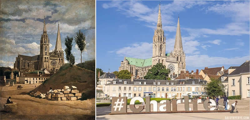 La Cath&eacute;drale de Chartres , Camille Corot, 1830 (Mus&eacute;e du Louvre, Paris) - Famous Paintings and Their Real-Life Locations