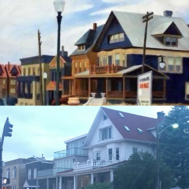 East Wind Over Weehawken (1934) at 1001 Boulevard East at the corner of 49th Street in Weehawken, New Jersey. By Edward Hopper - Famous Paintings and Their Real-Life Locations
