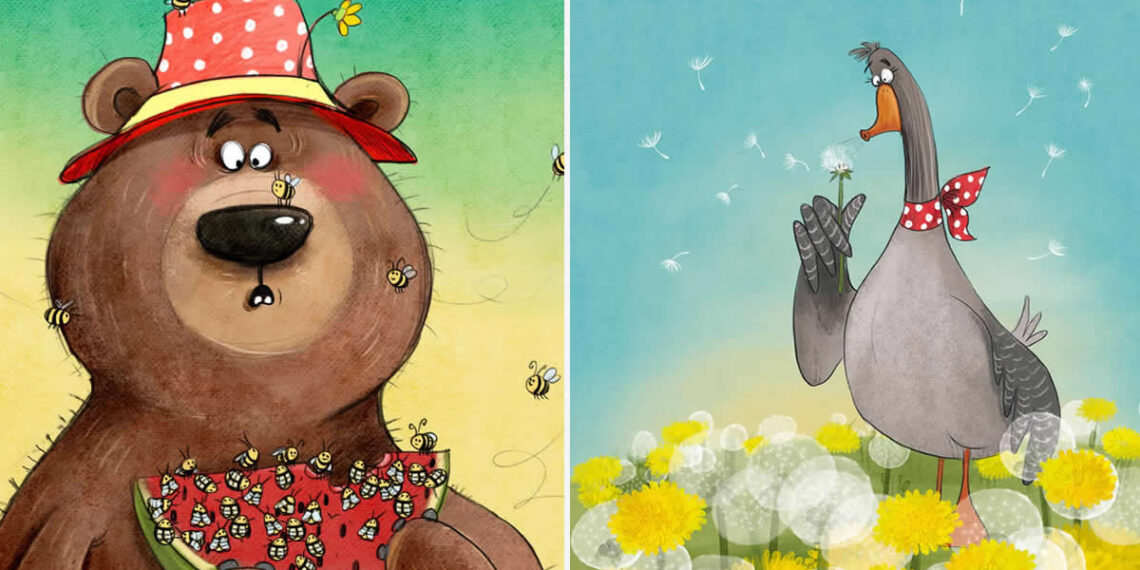 Adorable Animal Illustrations By Susan Batori