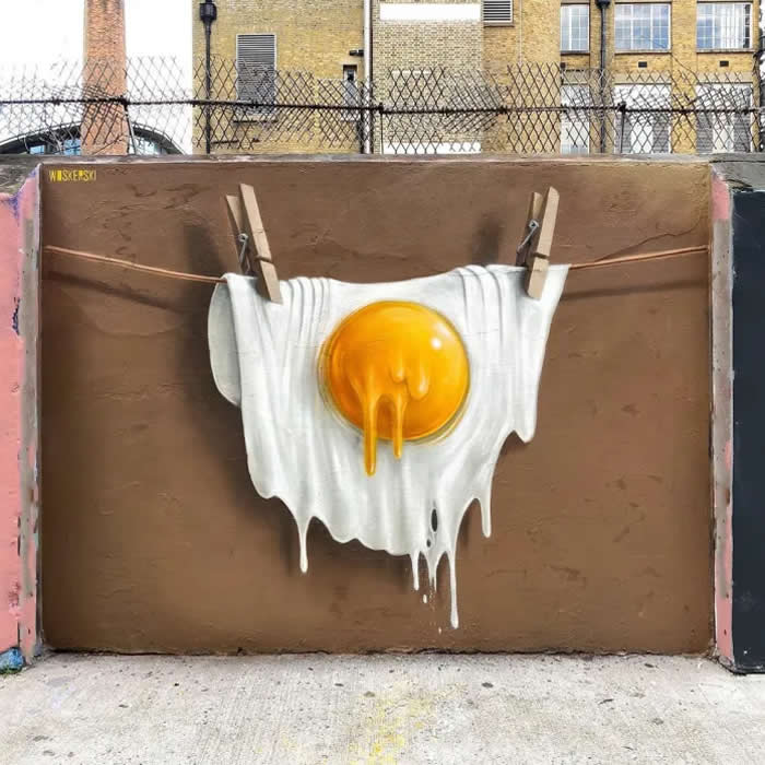 Free Range Eggxaggeration &mdash; By WOSKerski in Shoreditch, London