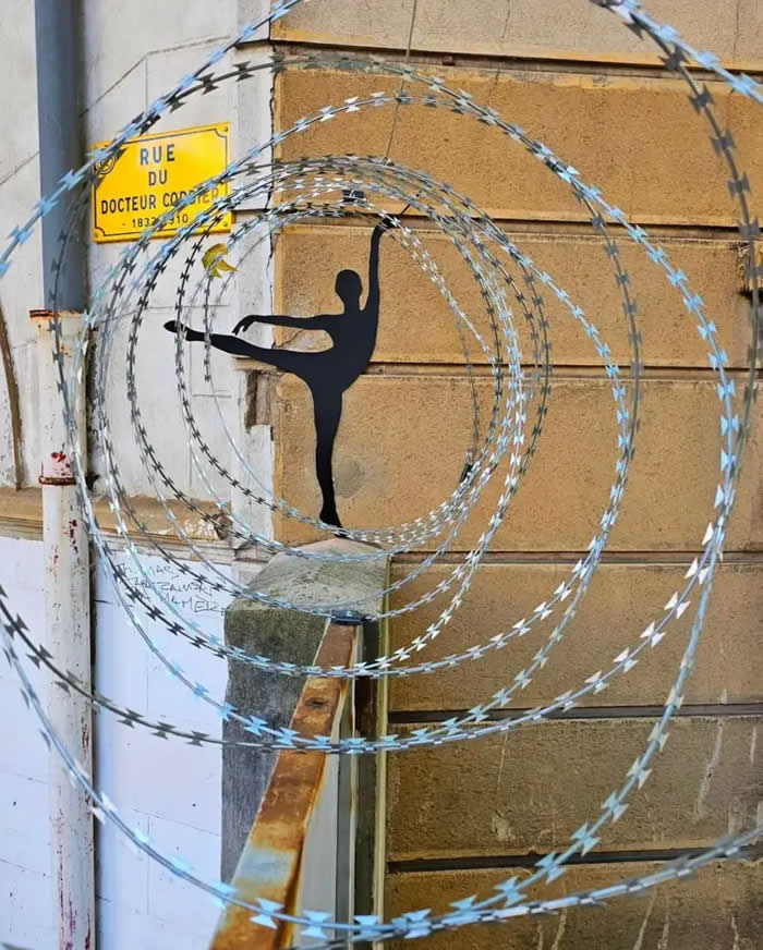 The Ribbon Gymnast &mdash; By OAKOAK in Saint-Quentin, France