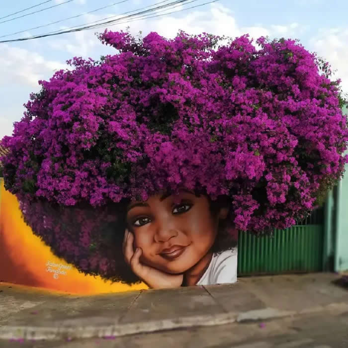 Untitled Bougainvillea Portrait of Egypt Sarai &mdash; By F&aacute;bio Gomes Trindade in Trindade, Brazil