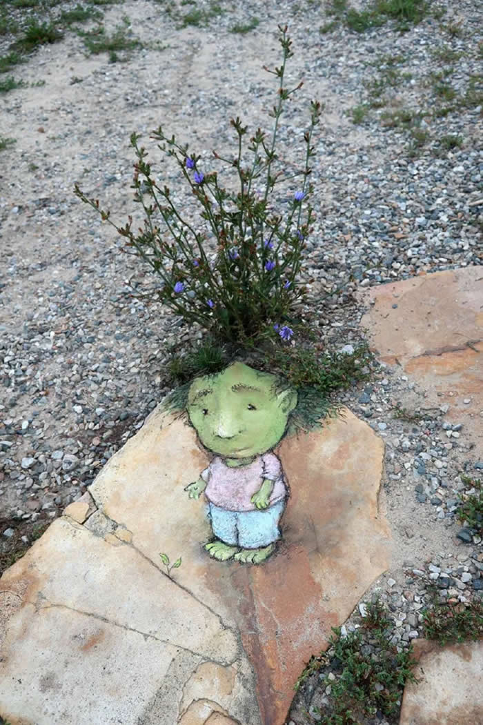 Sibling Pep Talk &mdash; By David Zinn in Michigan, USA