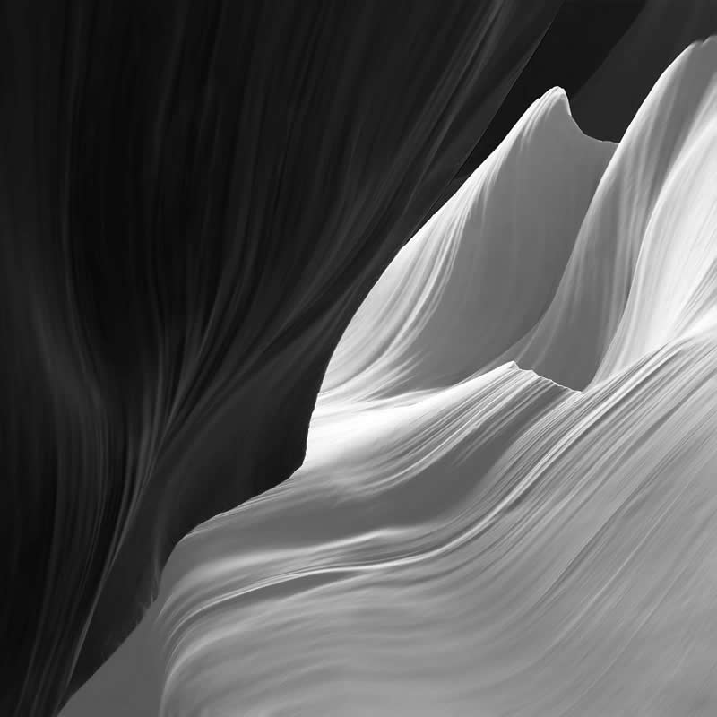 Abstract - 1st Place: Lines and Light in Antelope Canyon by Lucia Cooper - Minimalist Photography Awards 2026 Winners