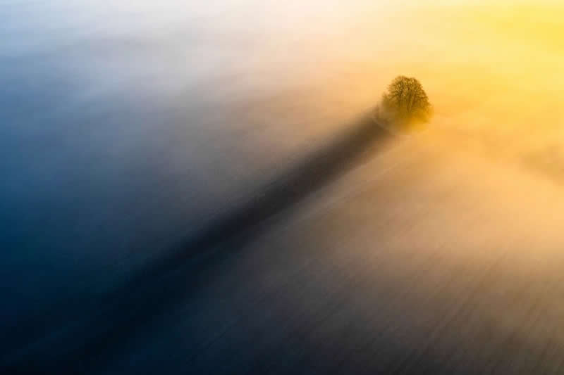Aerial - 3rd Place: The Long Shadow by Christopher Harrison - Minimalist Photography Awards 2026 Winners