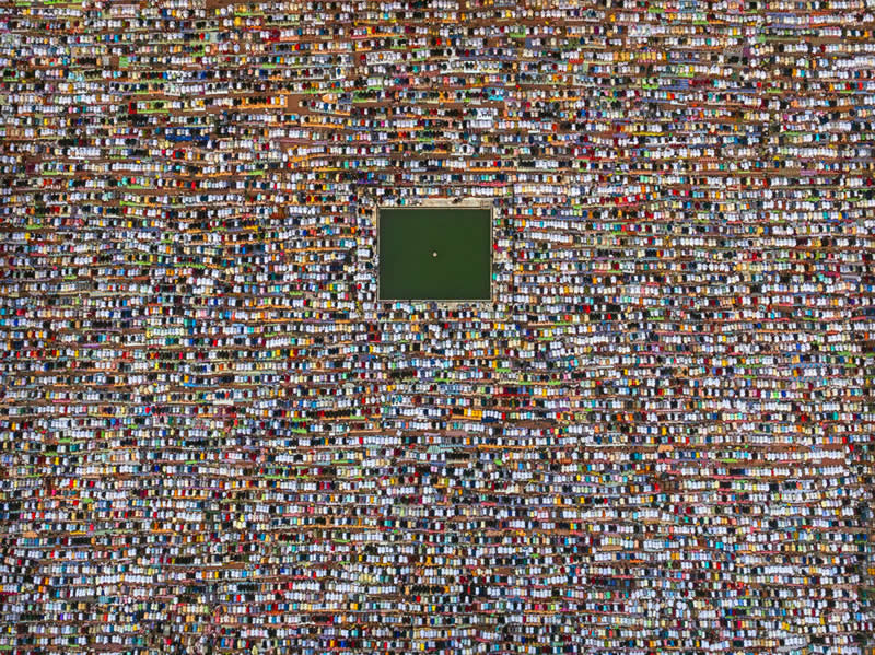 Drone - Winner: Bowing In Prayer by Saurabh Sirohiya, India - 12Awards Photography Competition Winners