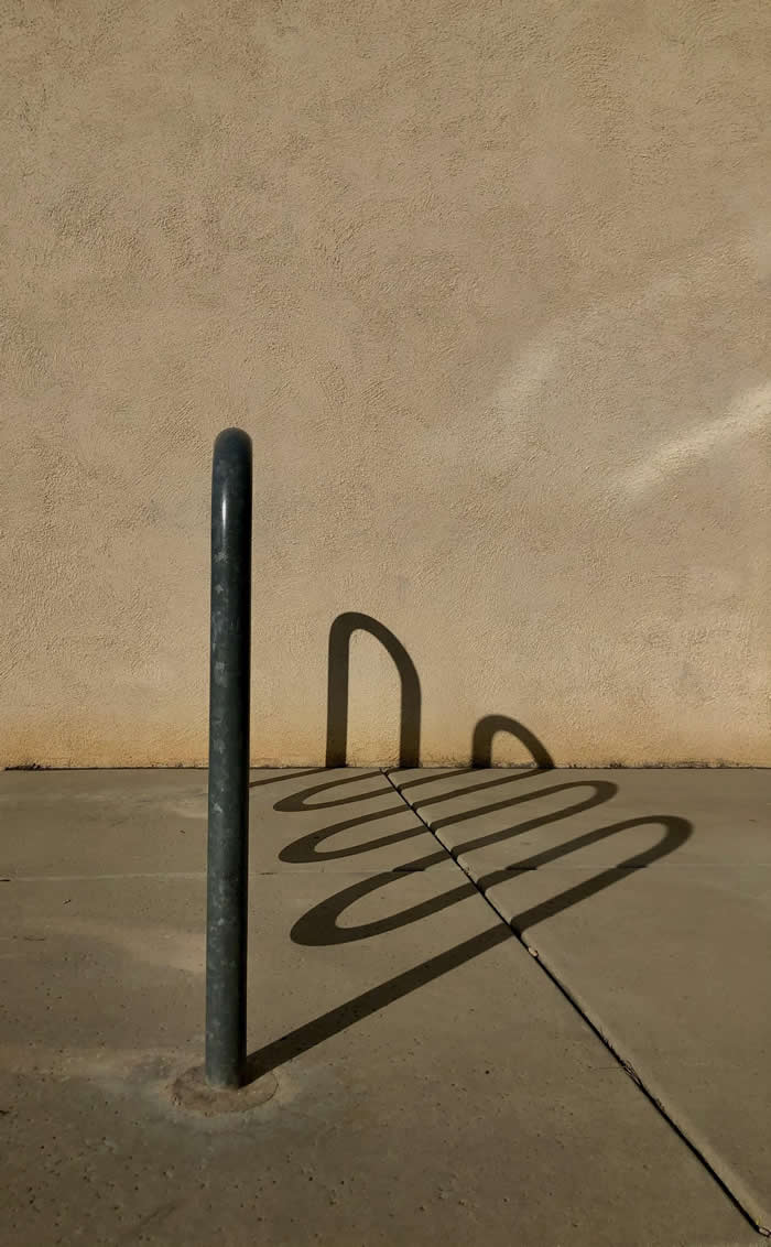ITAP of a bike rack and its shadow