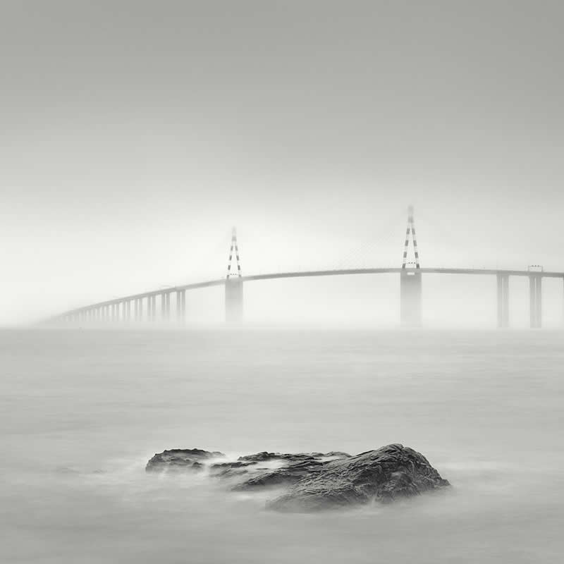 Earth in Elegant Monochrome: 40 Landscape Winners From the MonoVisions Awards 2026 74 Pont de Saint-Nazaire by Rolandas Urbonavicius, Germany - MonoVisions Black and White Awards Landscape 2026 Winners
