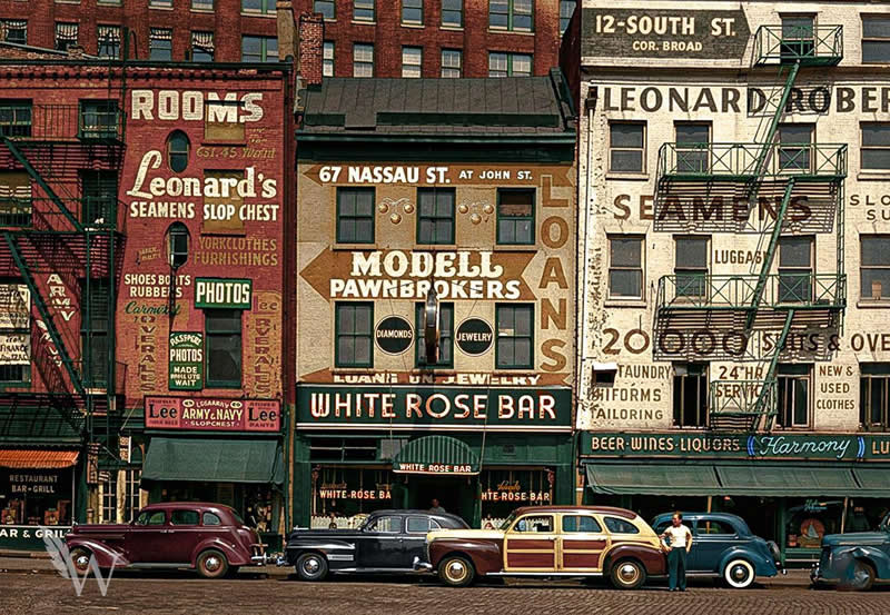 Nassau Street on the corner of John Street (August, 1946)