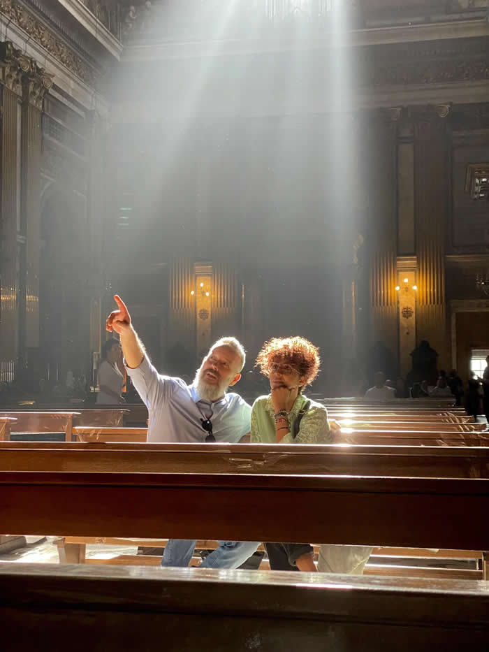 My parents in a church in Rome - Photos looks like Paintings