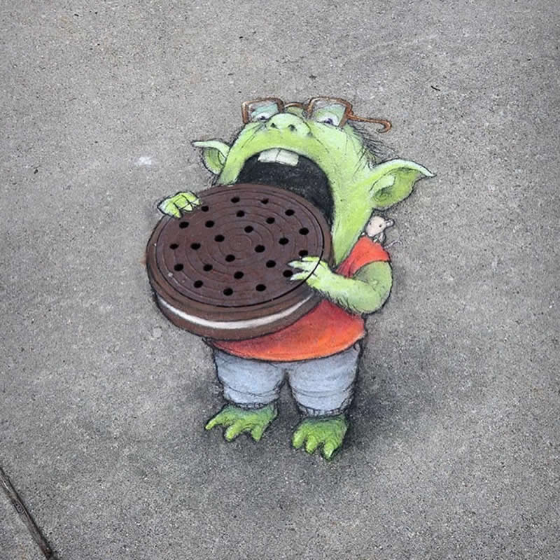 Street Art by David Zinn in the US