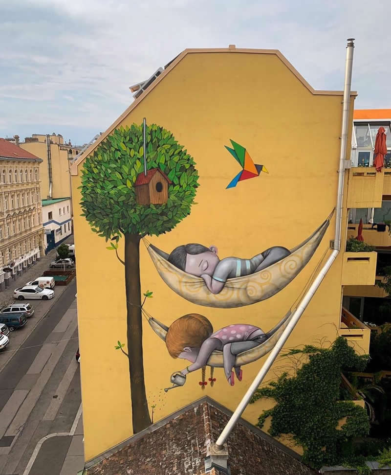 Colorful Wall Art from Seth Globepainter in Vienna, Austria
