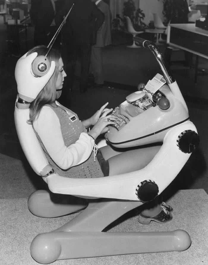 Typist of the future, ca. 1970