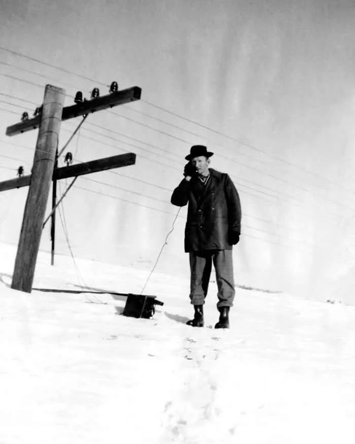 The aftermath of the 1949 Blizzard of the Century in Nebraska.