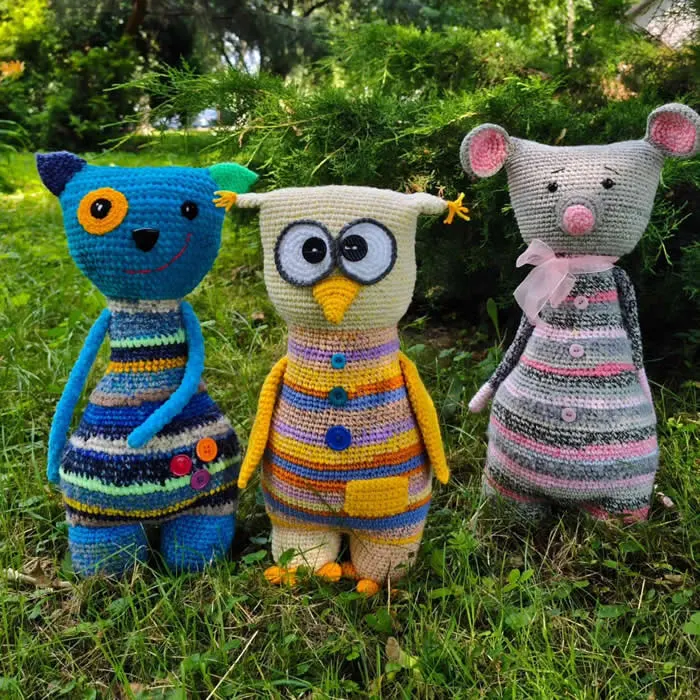 Adorable Creatures Crafted Entirely From Leftover Yarn by Violeta Vasileviciute-Pociene