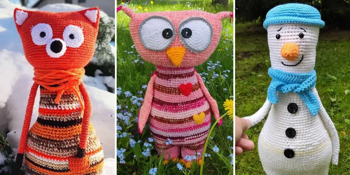 Adorable Creatures Crafted Entirely From Leftover Yarn by Violeta Vasileviciute-Pociene