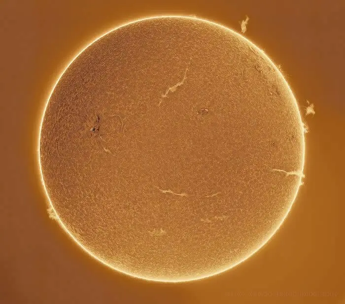 The Sun In Hydrogen Alpha - Night Sky Photos Captured by David Joyce
