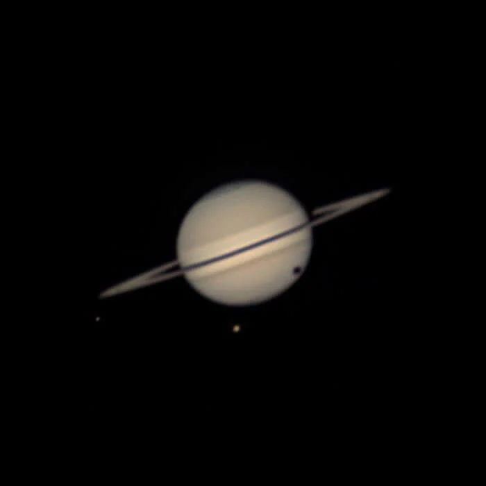 Saturn W/ Dione & Titan - Night Sky Photos Captured by David Joyce