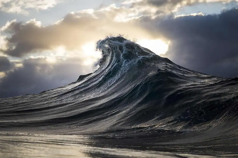 Sunburst - Ocean Wave Photos by Photographer Ray Collins