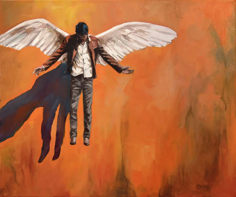 Ascension, From the Series Beyond - Oil on Canvas - Extraordinary Paintings by Michel Devanakis