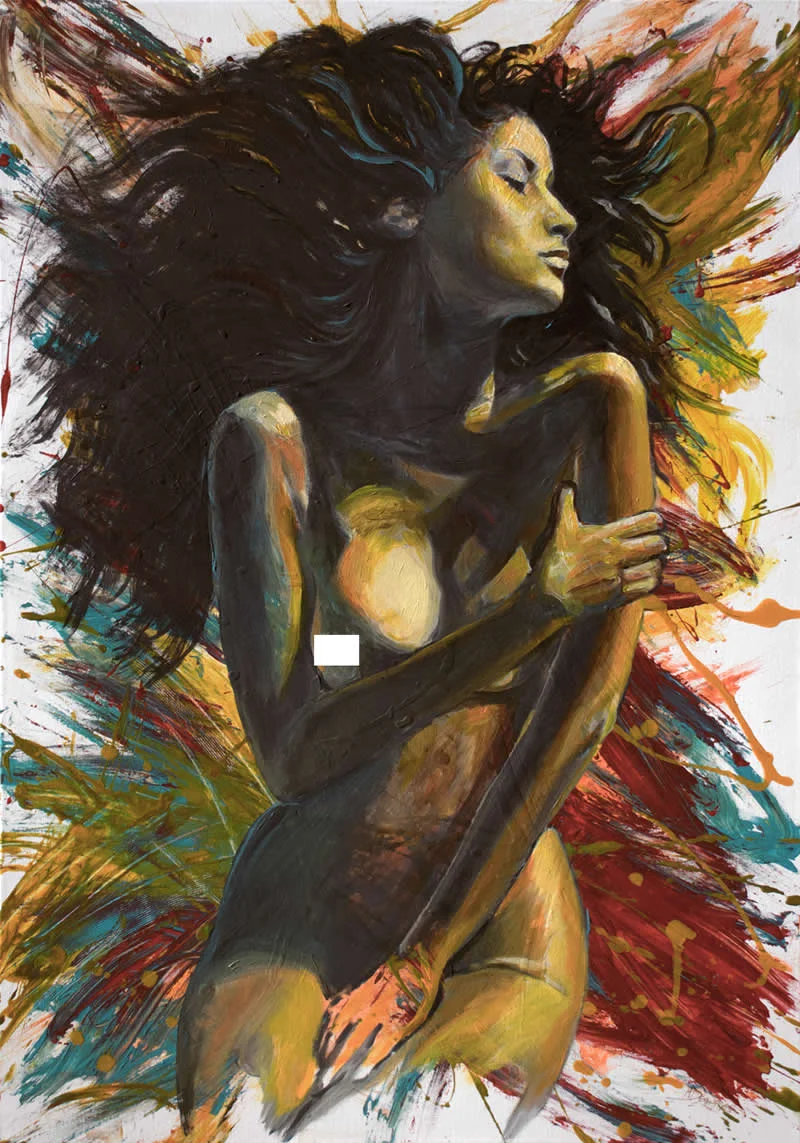 Wild Blossom - Acrylic on Canvas - Extraordinary Paintings by Michel Devanakis