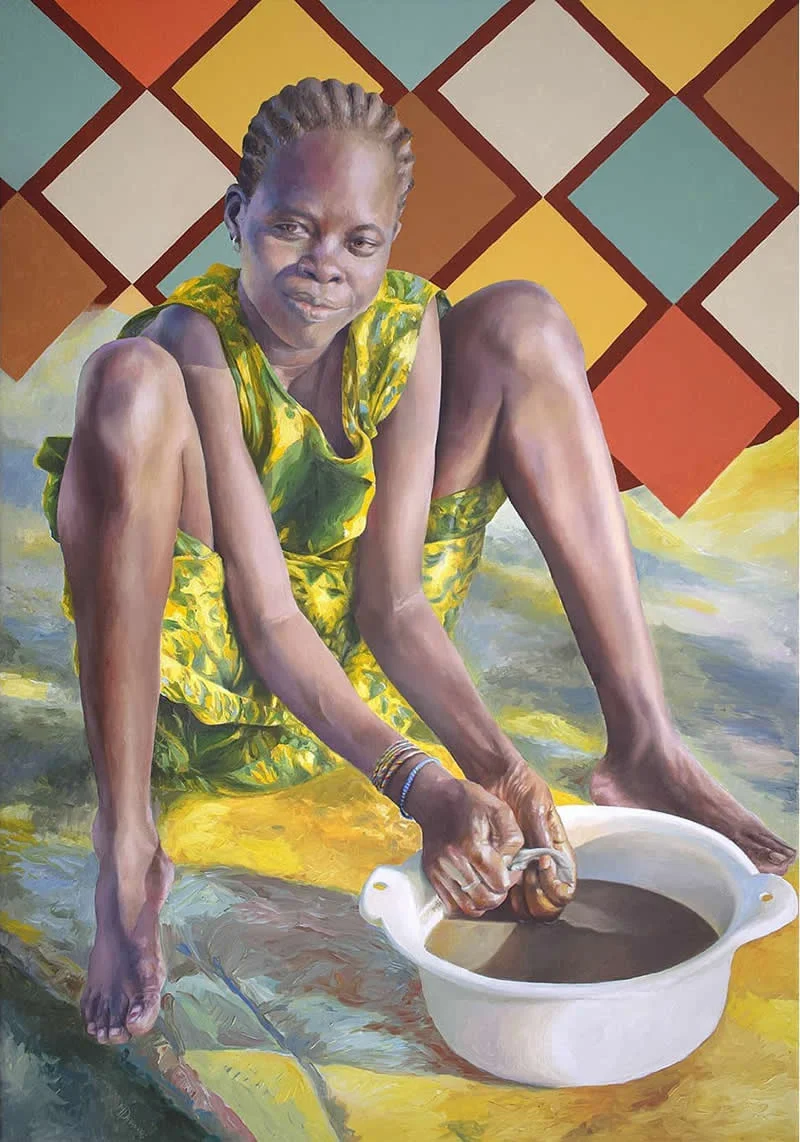 African Vibes - Oil on Canvas - Extraordinary Paintings by Michel Devanakis