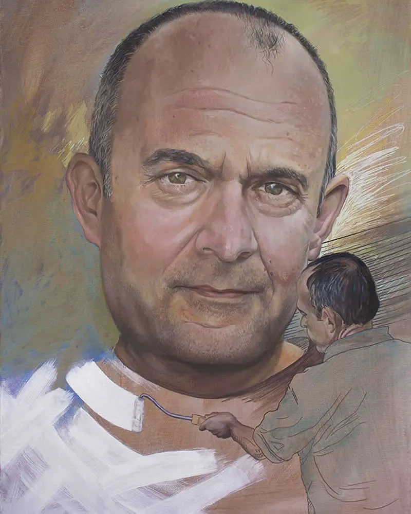 Ephemeral Self-portrait - Oil on canvas - Extraordinary Paintings by Michel Devanakis
