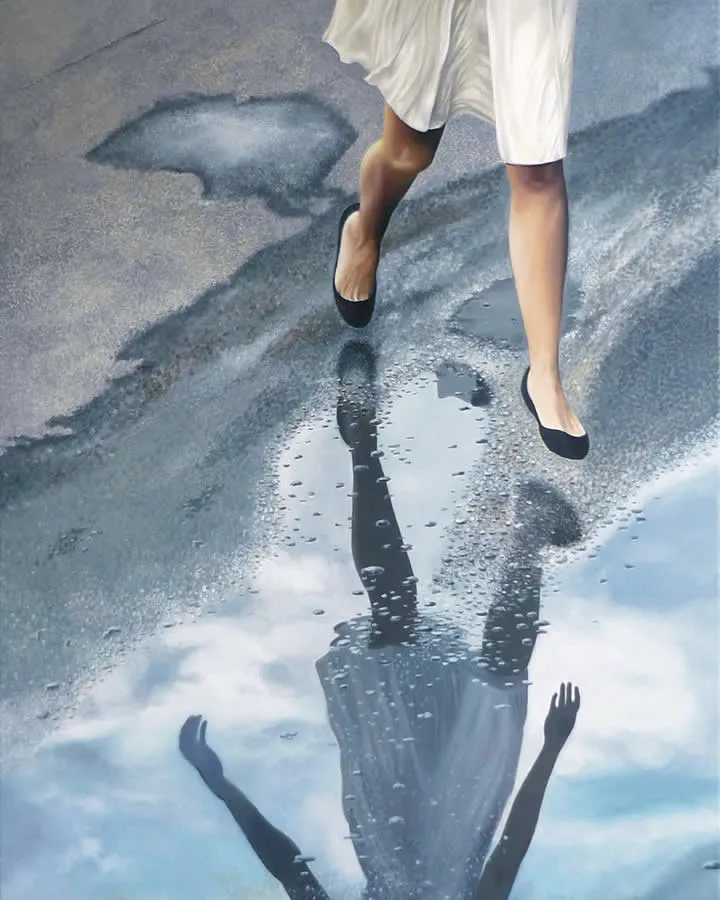 After the rain - Oil on Canvas - Extraordinary Paintings by Michel Devanakis